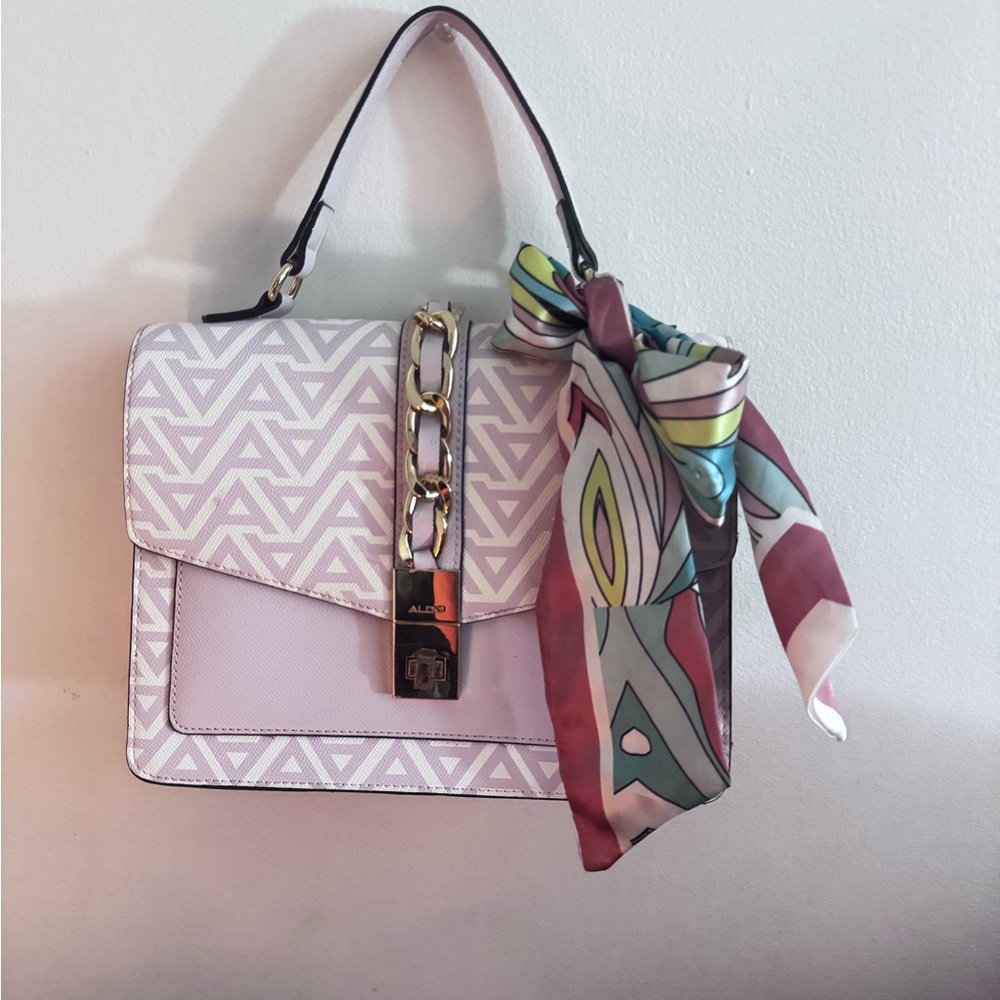 Aldo Purple Geometric Patterned Women's Bag